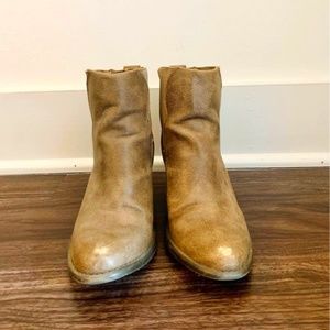 Faux Grey Leather Booties